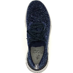 Blue Cotton Athletic Sneakers