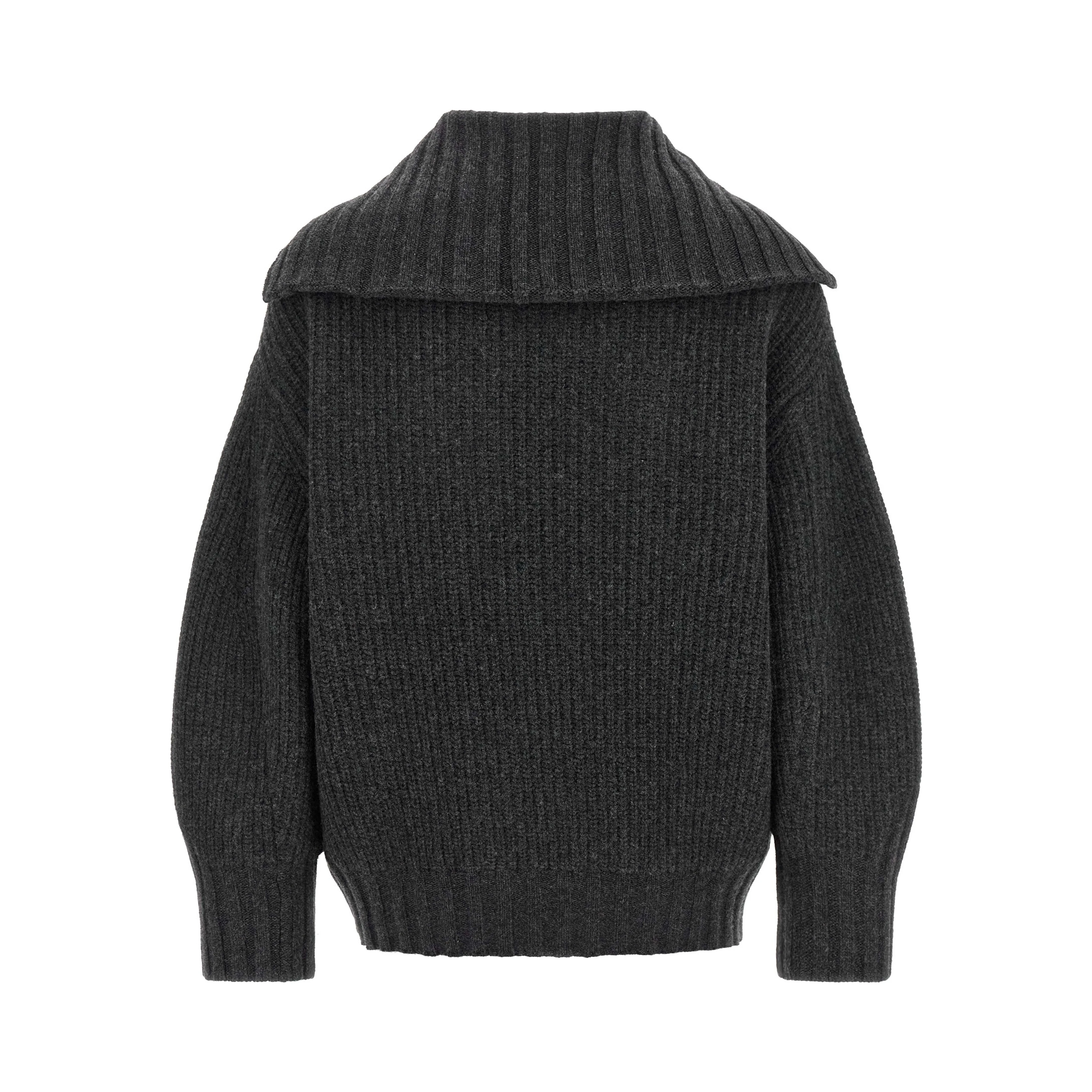 Gray Virgin Wool Cardigan