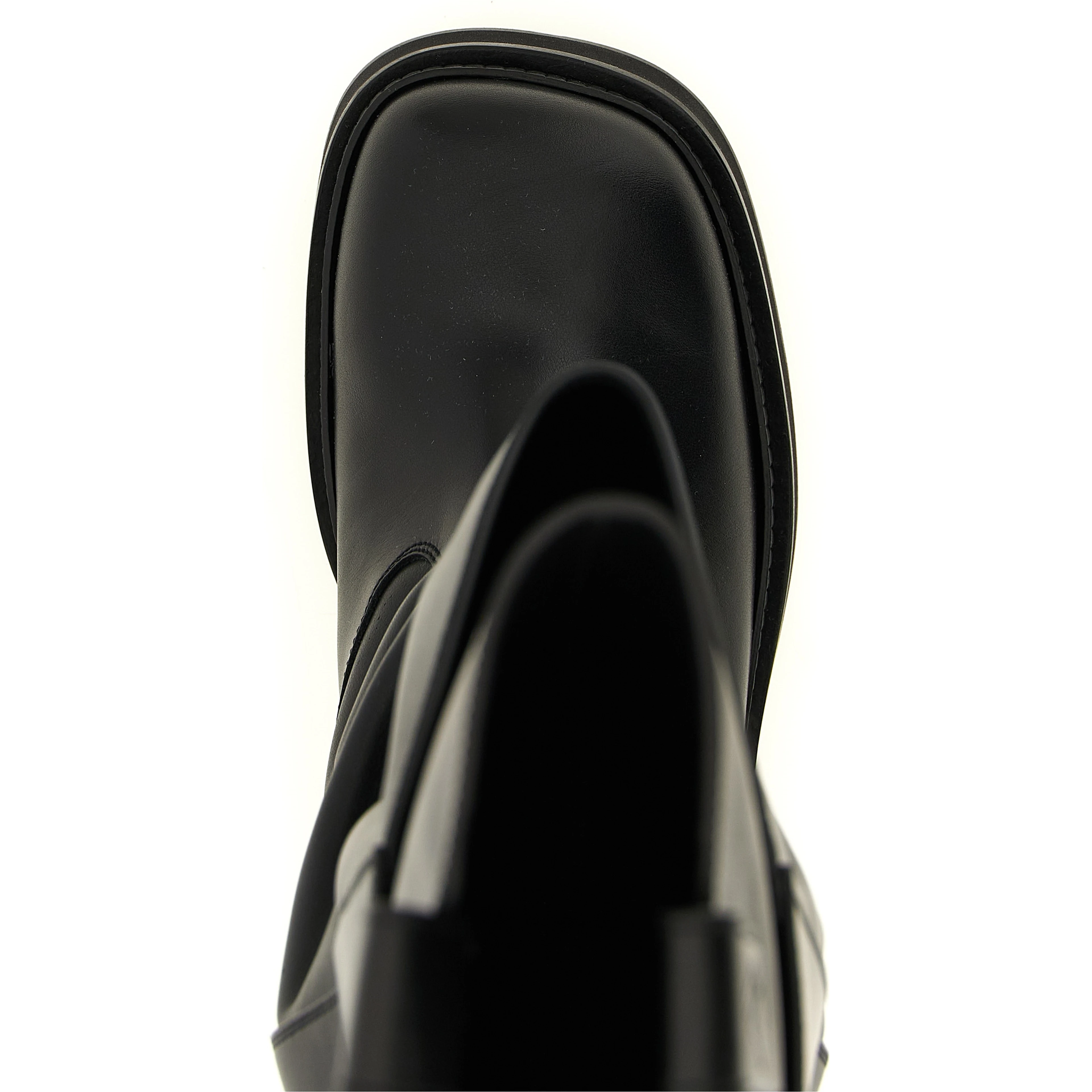 Black Calfskin Over The Knee