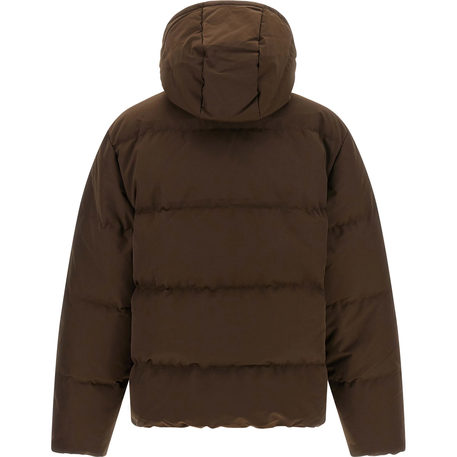 Brown Polyester Full-Length Jacket