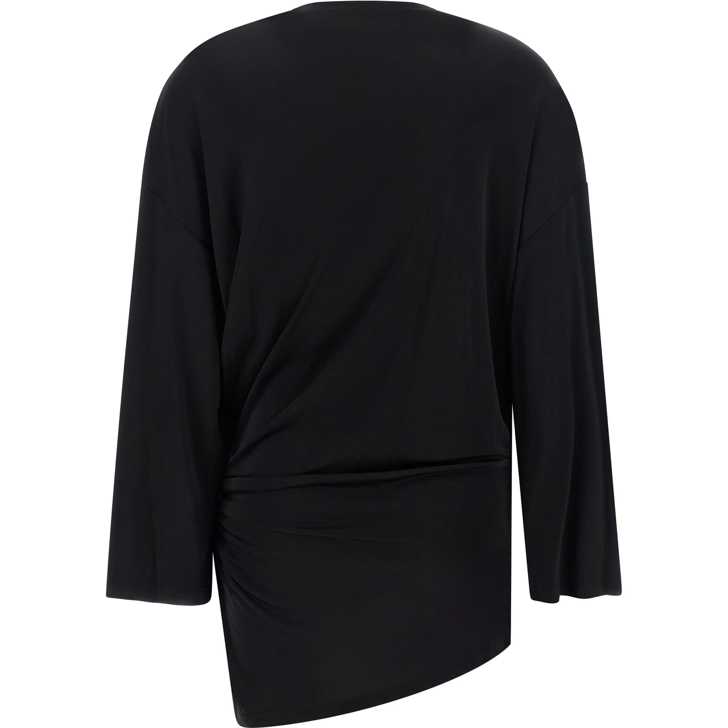 Black Viscose Short Dress