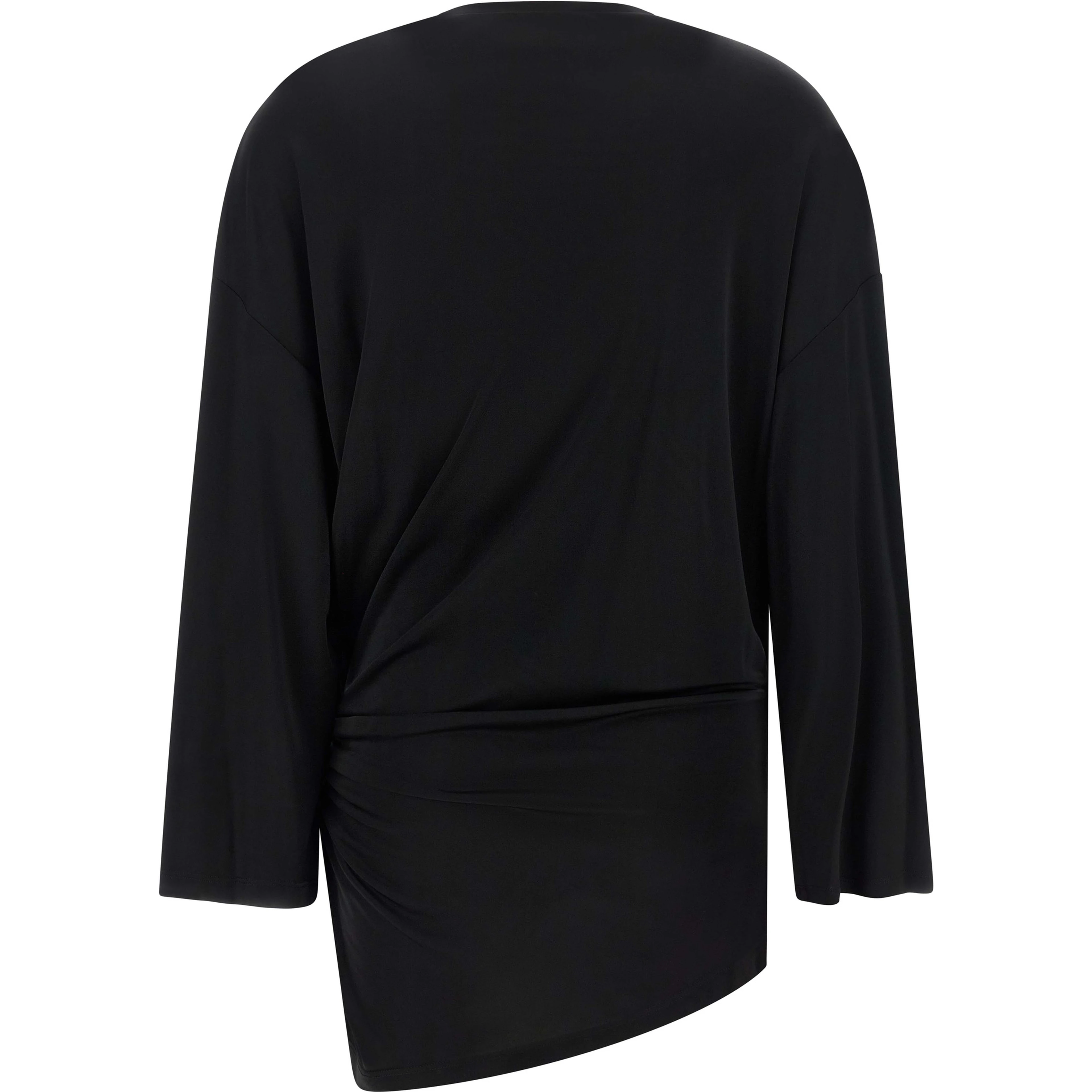 Black Viscose Short Dress