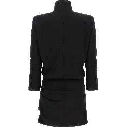 Black Viscose Short Dress