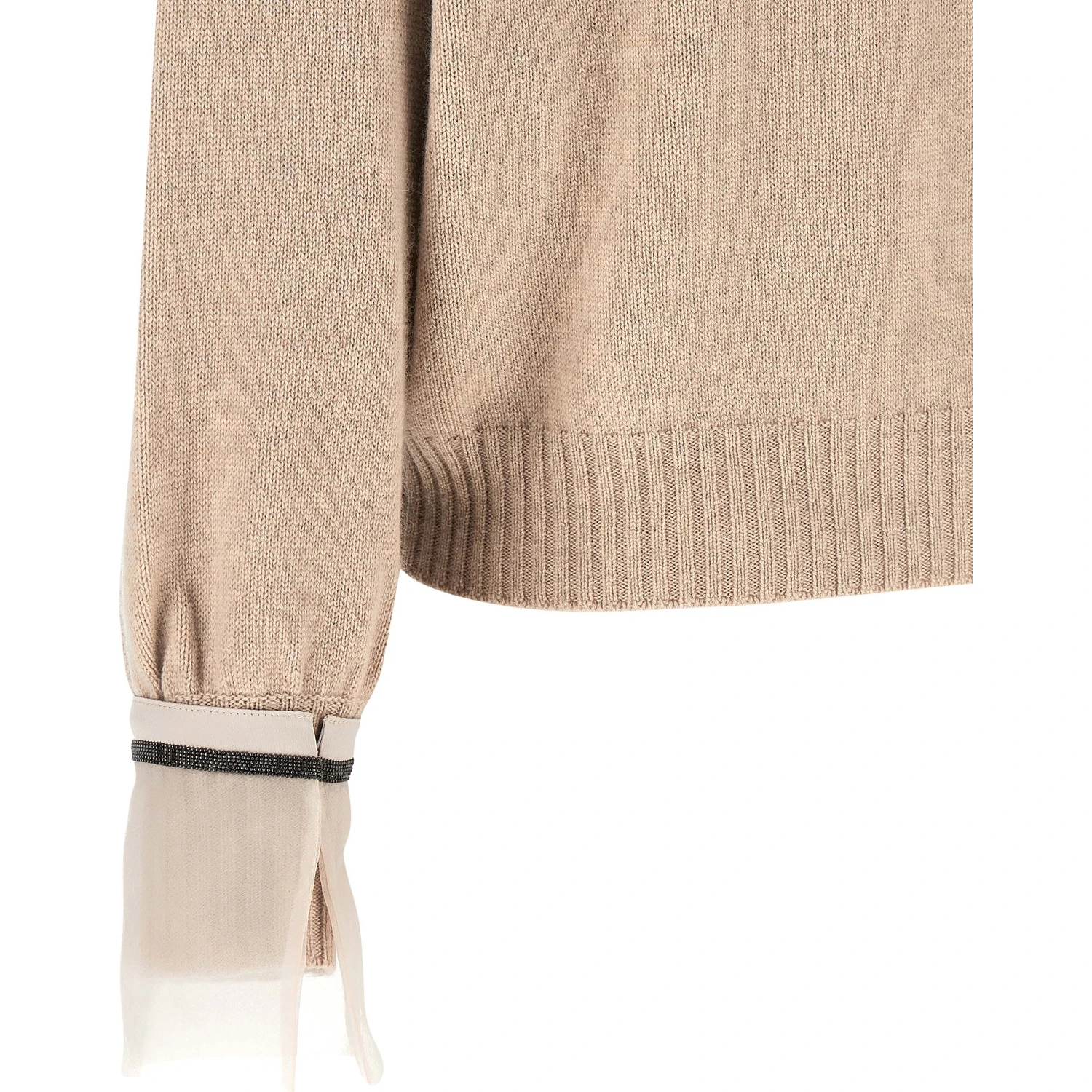 Beige Cashmere Cardigan