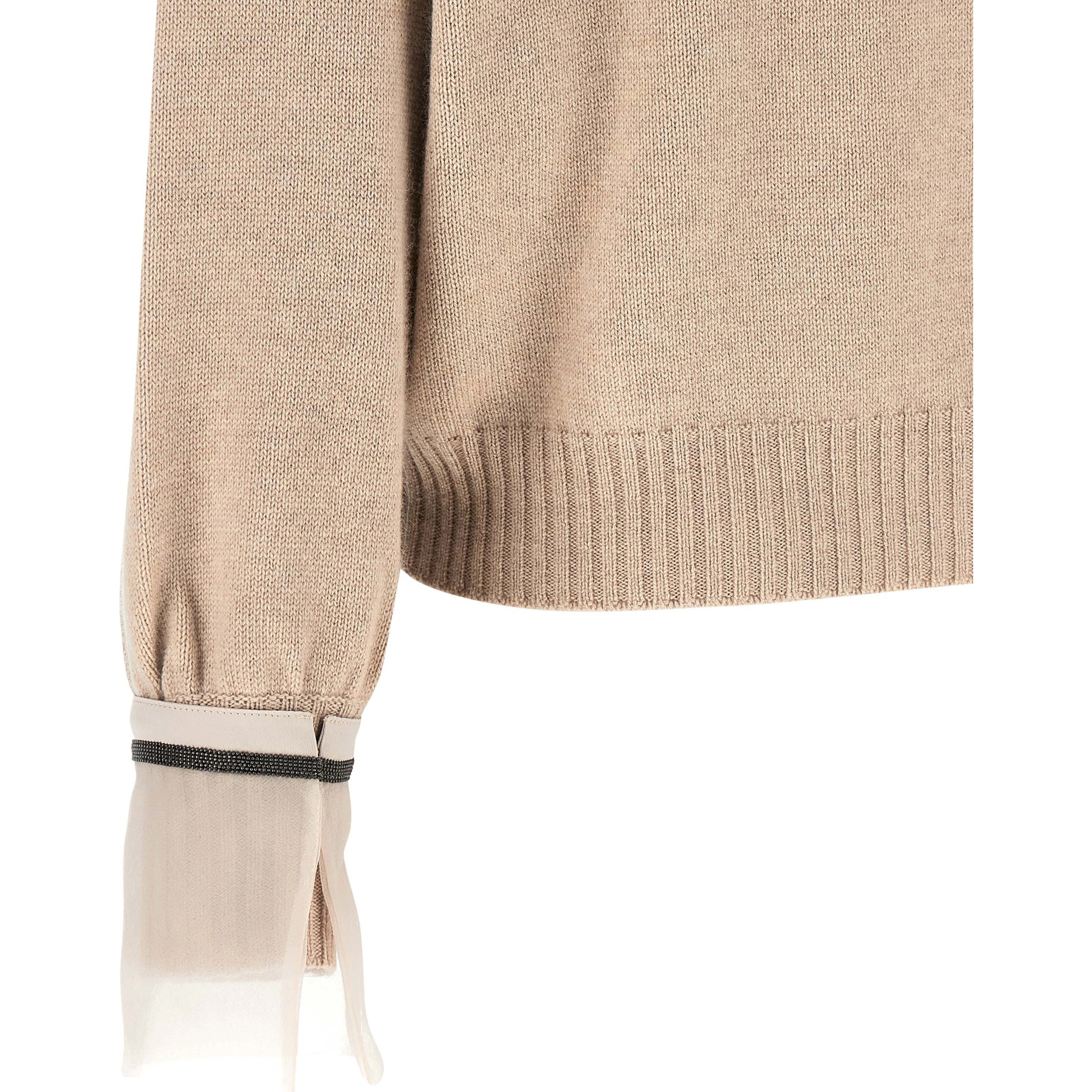 Beige Cashmere Cardigan