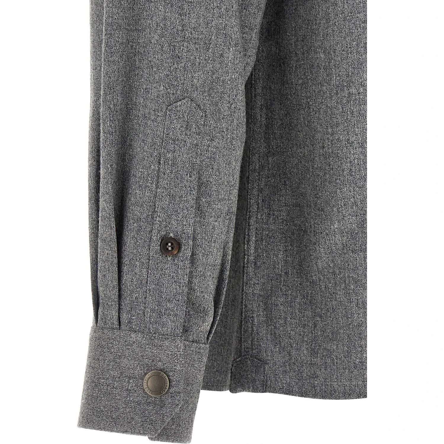 Gray Virgin Wool Blouse