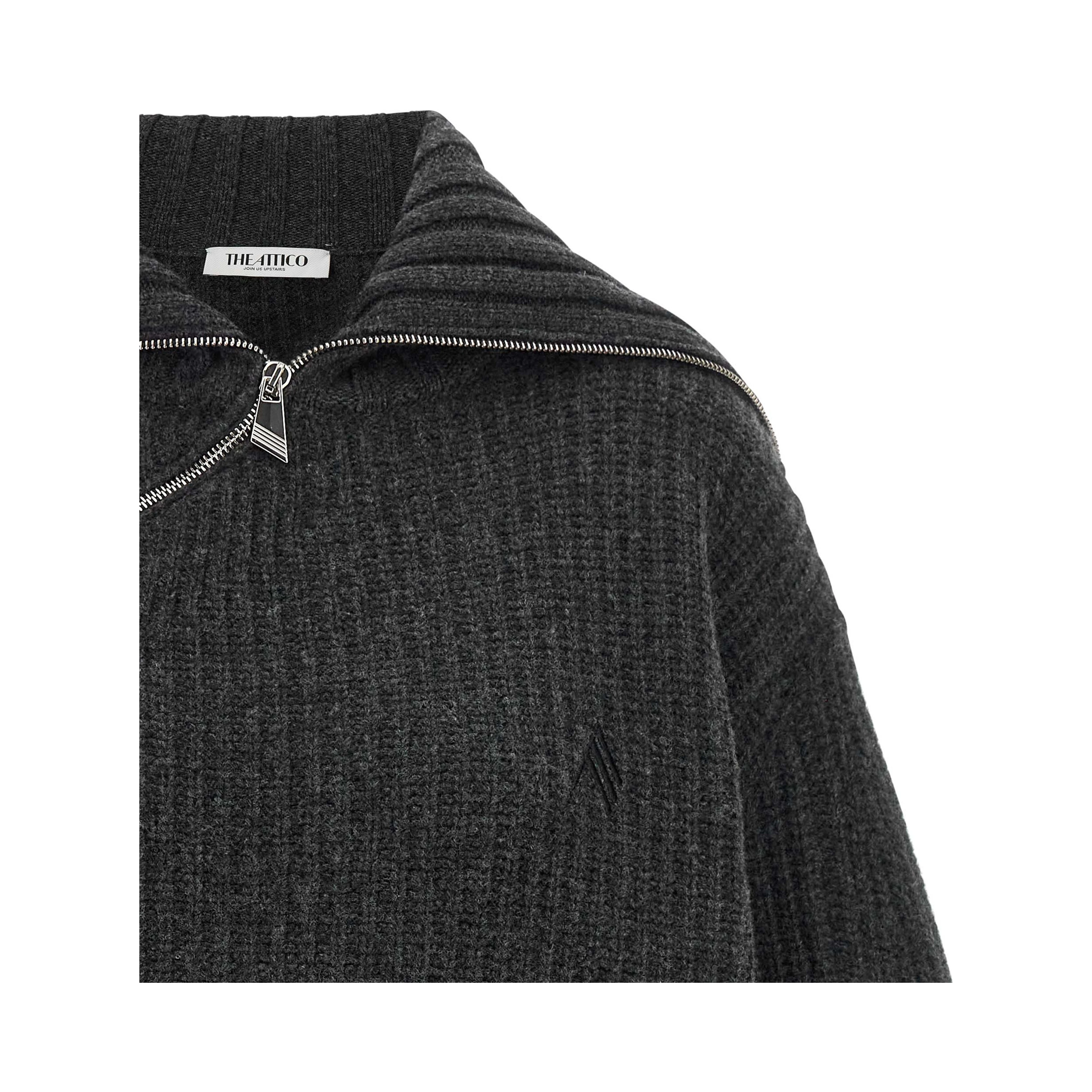 Gray Virgin Wool Cardigan