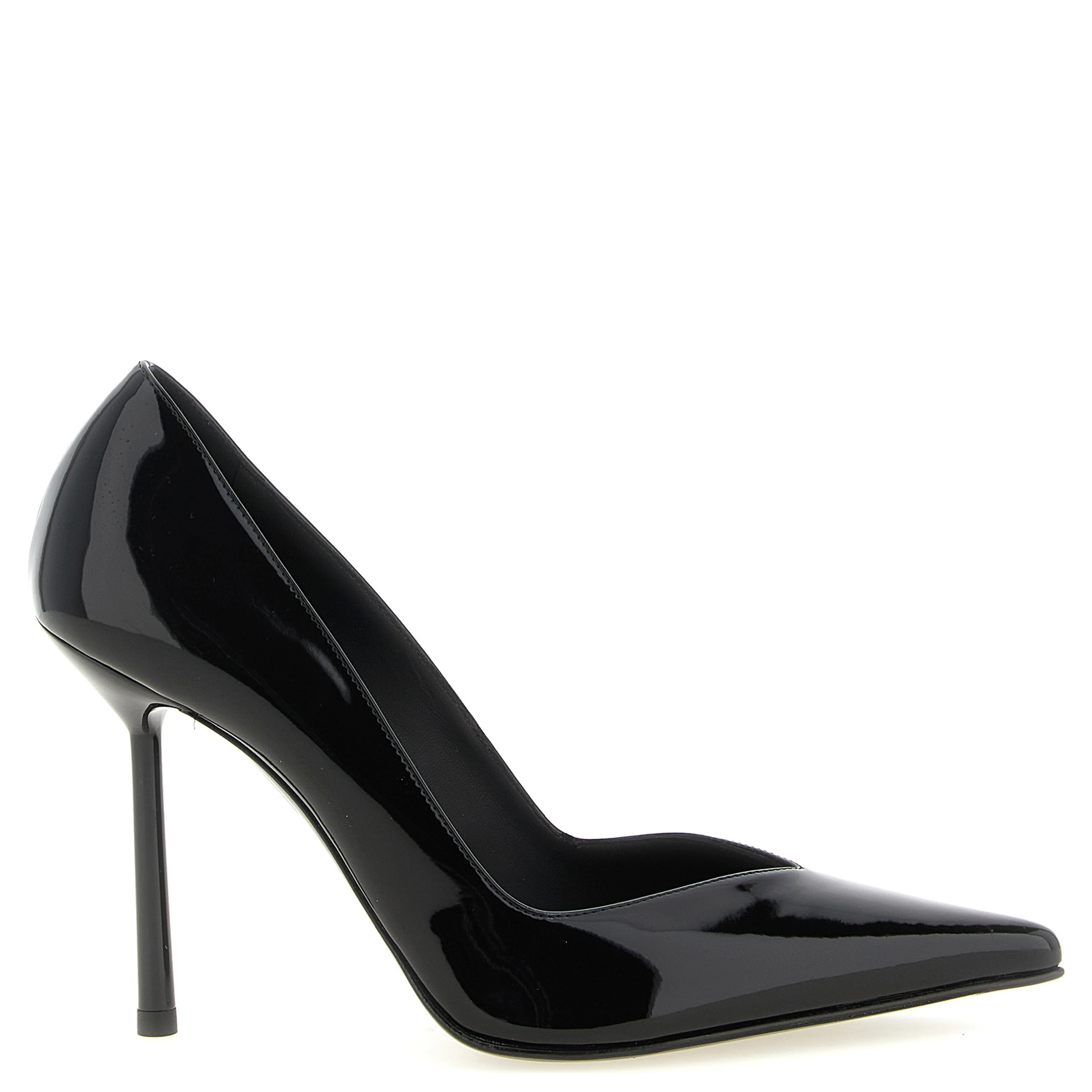 Black Polyethylene High Heel Pumps