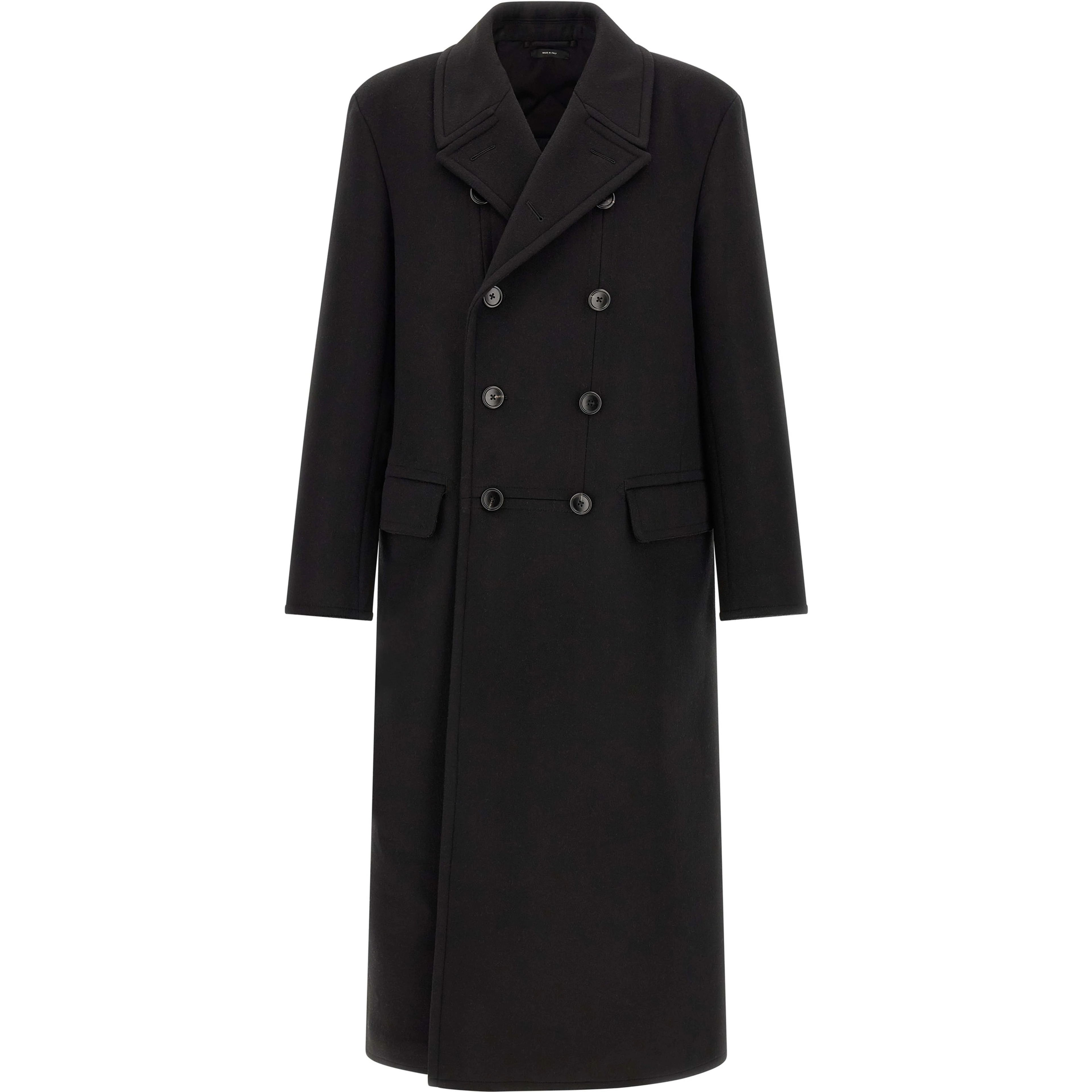 Black Virgin Wool Coat