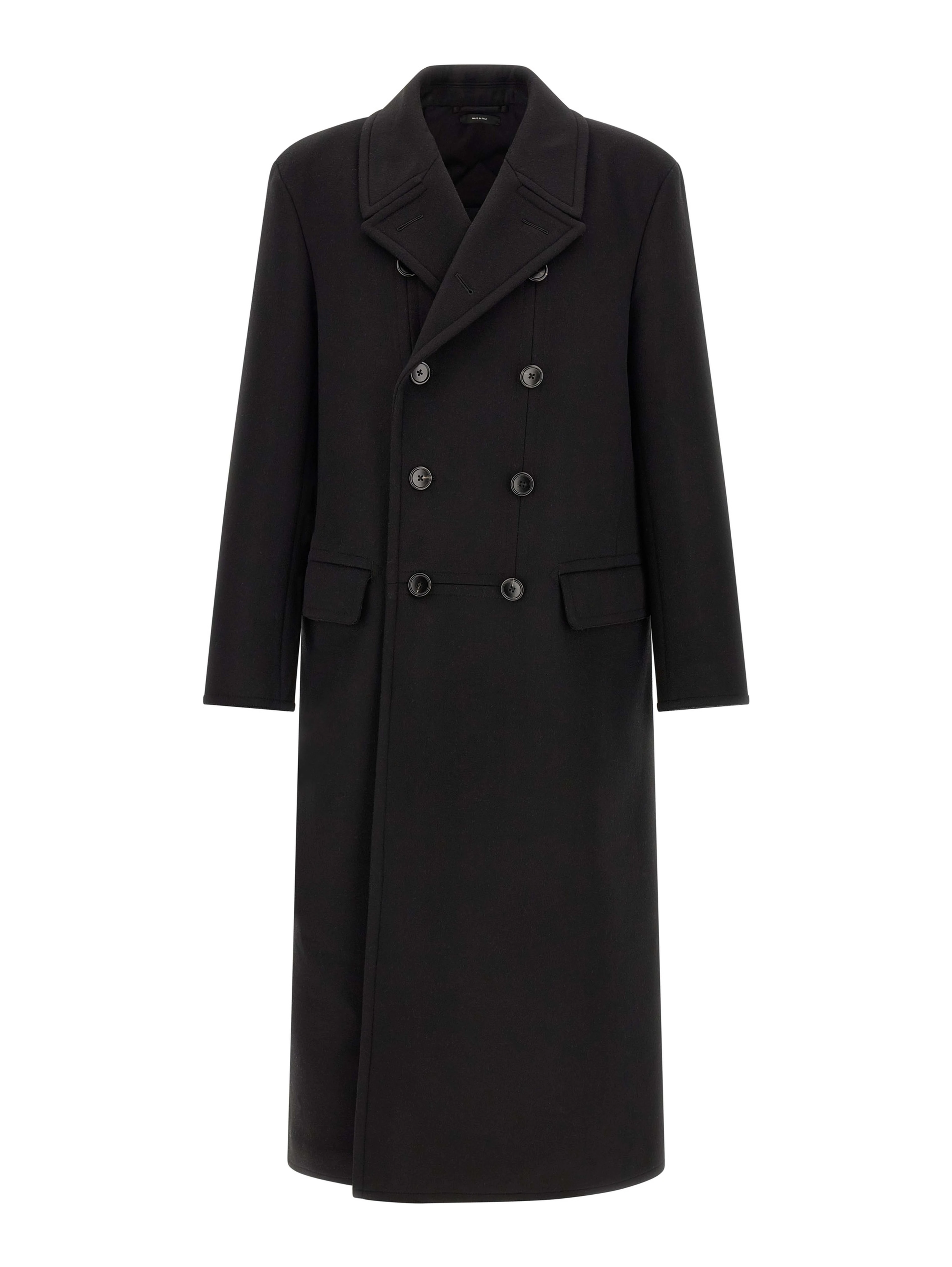 Black Virgin Wool Coat