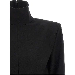 Black Viscose Short Dress