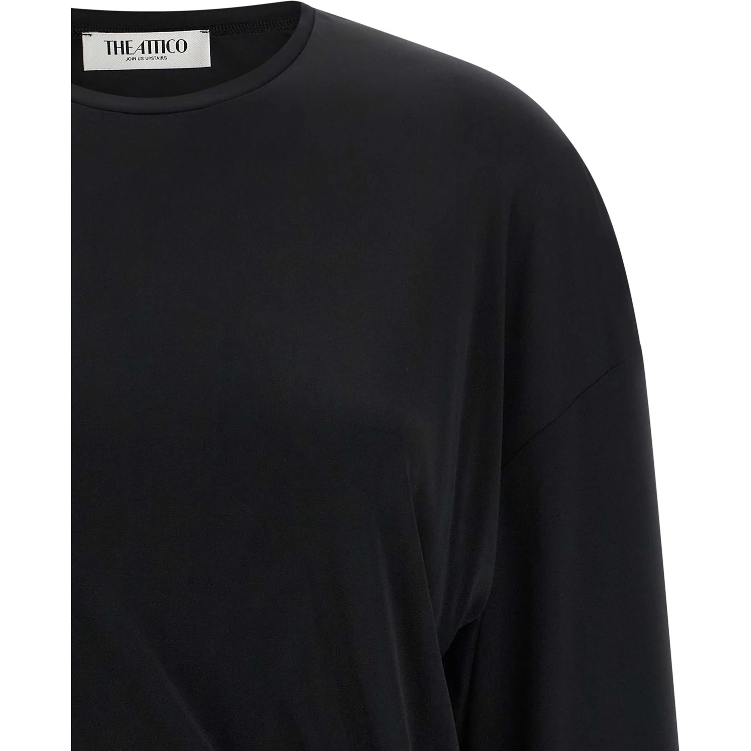 Black Viscose Short Dress