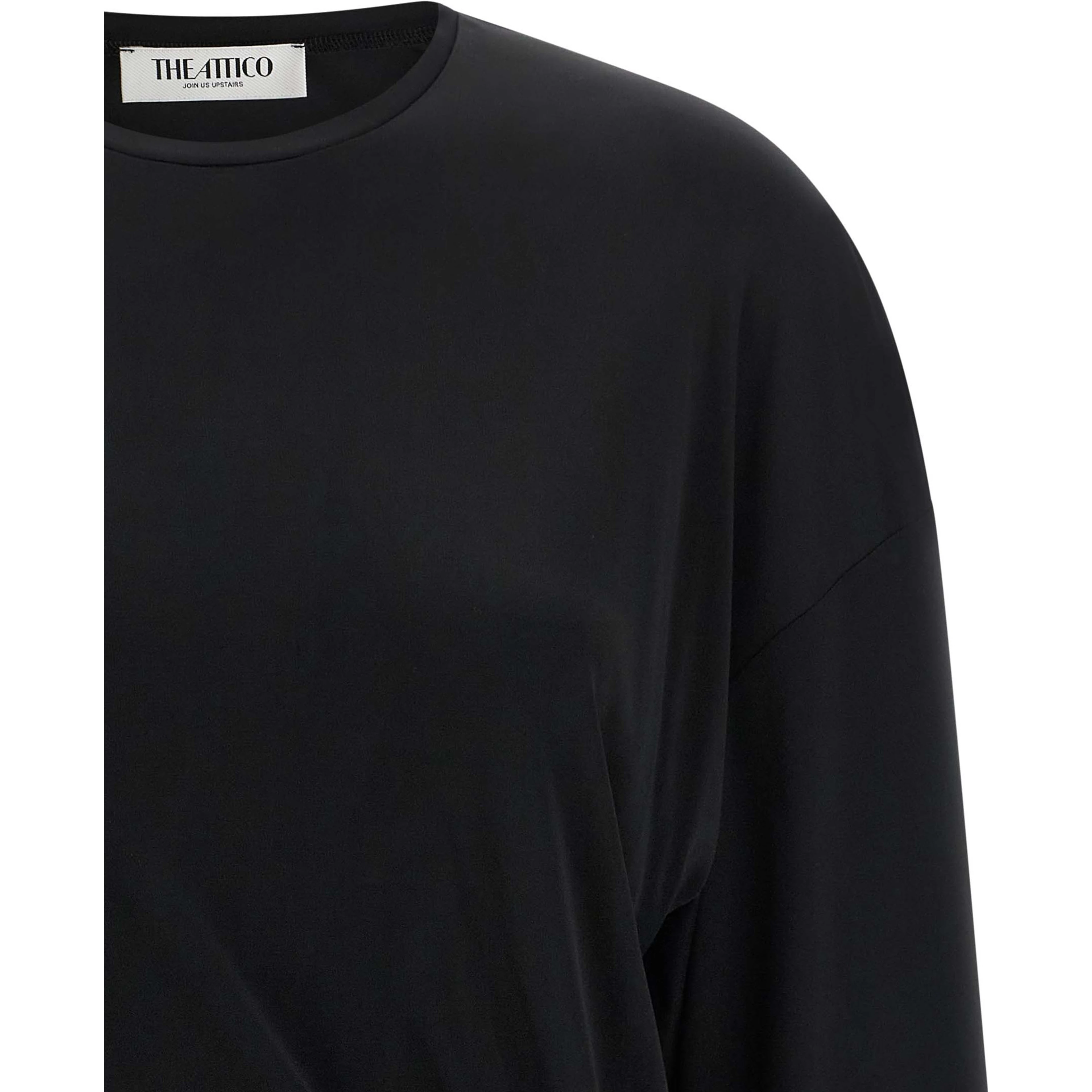 Black Viscose Short Dress