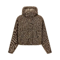 Brown Virgin Wool Full-Length Jacket