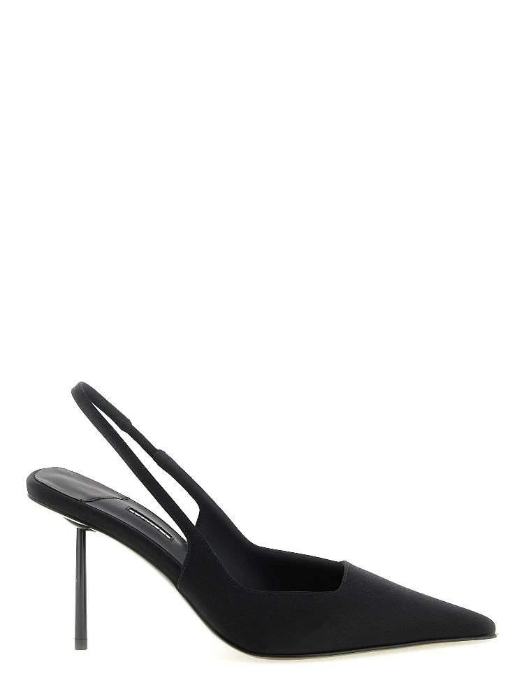 Black Viscose High Heel Pumps