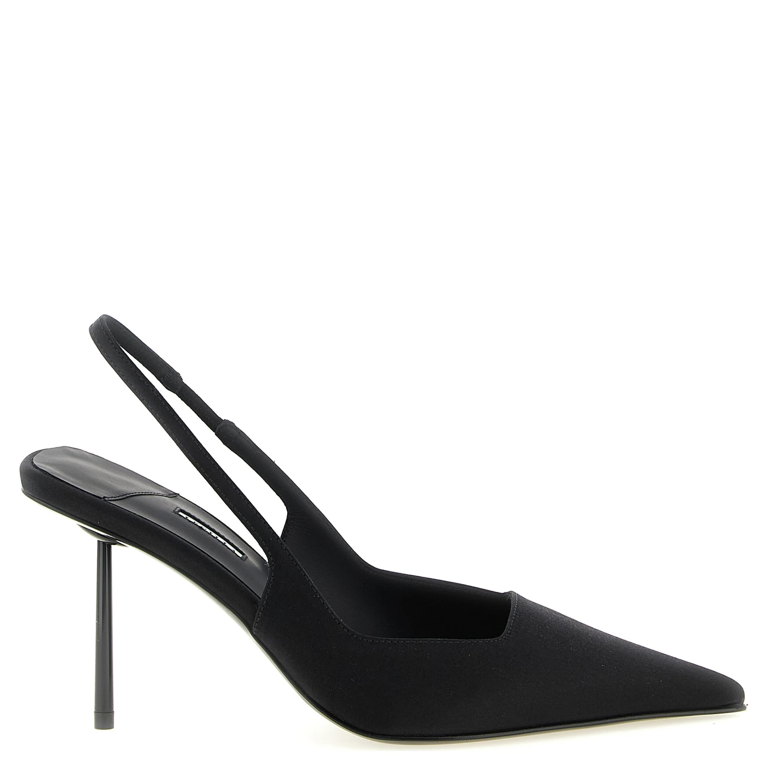 Black Viscose High Heel Pumps
