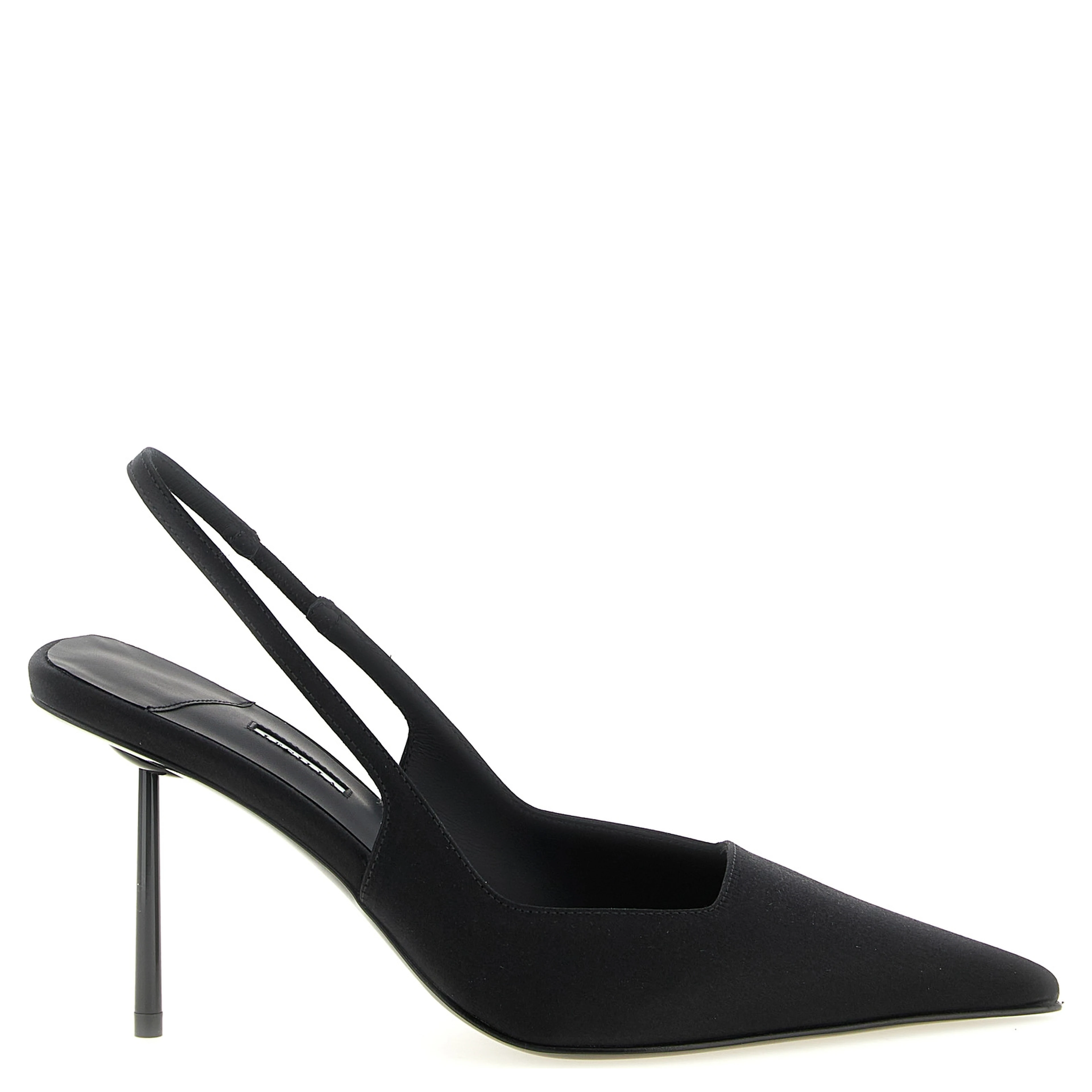 Black Viscose High Heel Pumps