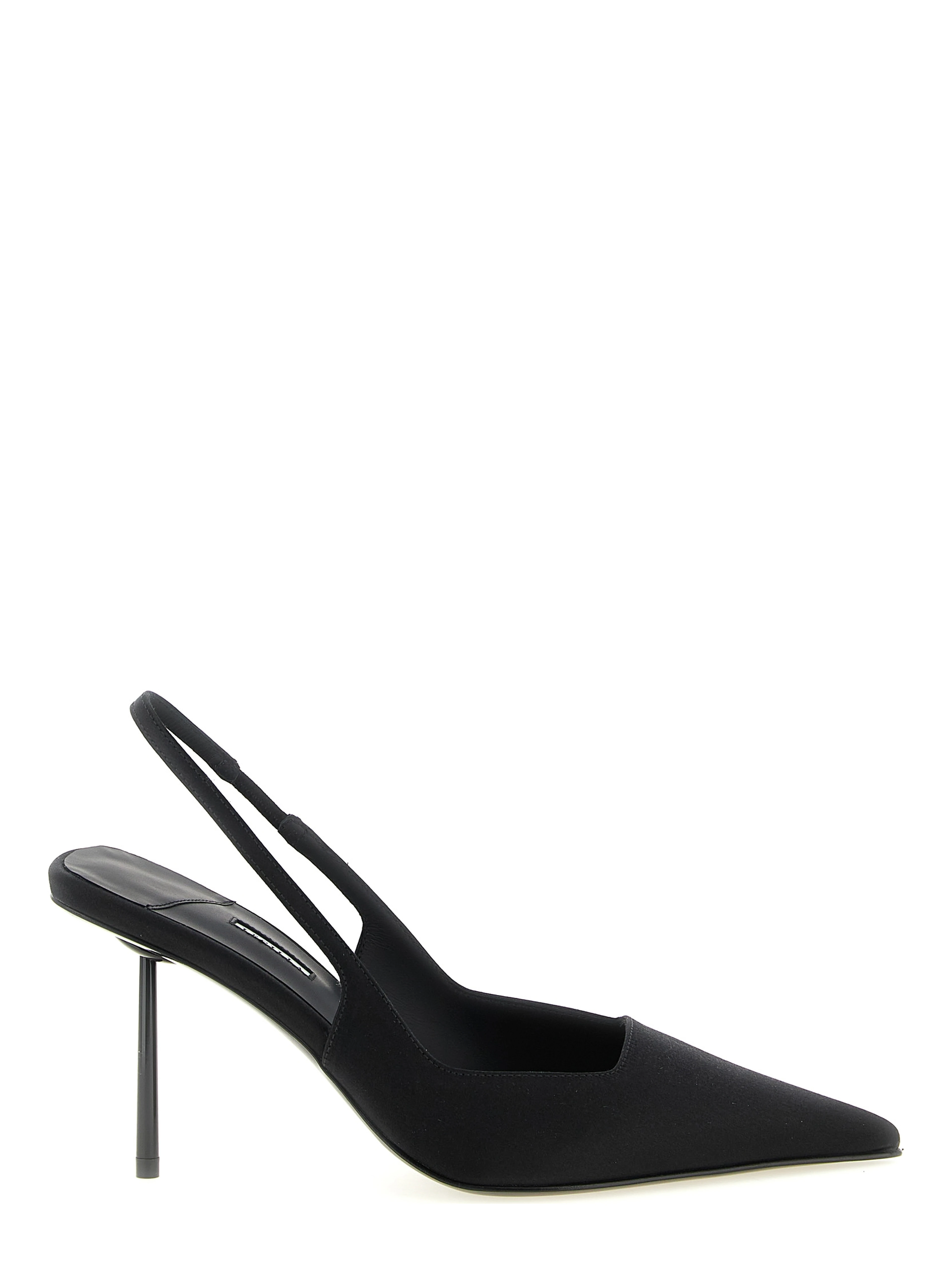 Black Viscose High Heel Pumps