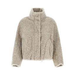 Beige Lamb Leather Full-Length Jacket