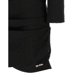 Black Viscose Short Dress