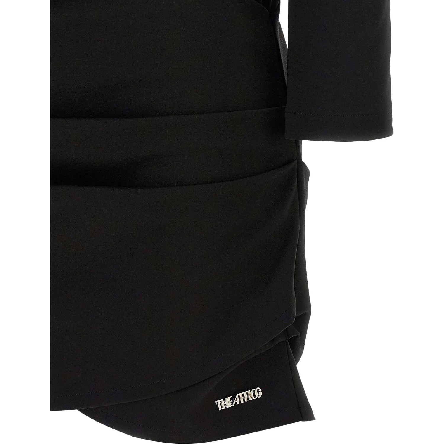 Black Viscose Short Dress