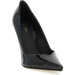 Black Polyethylene High Heel Pumps