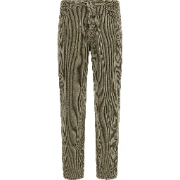 Bicolor Cotton Casual Pants
