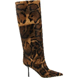 Brown Calfskin Over The Knee