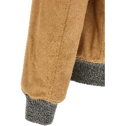 Beige Lamb Leather Leather Jacket