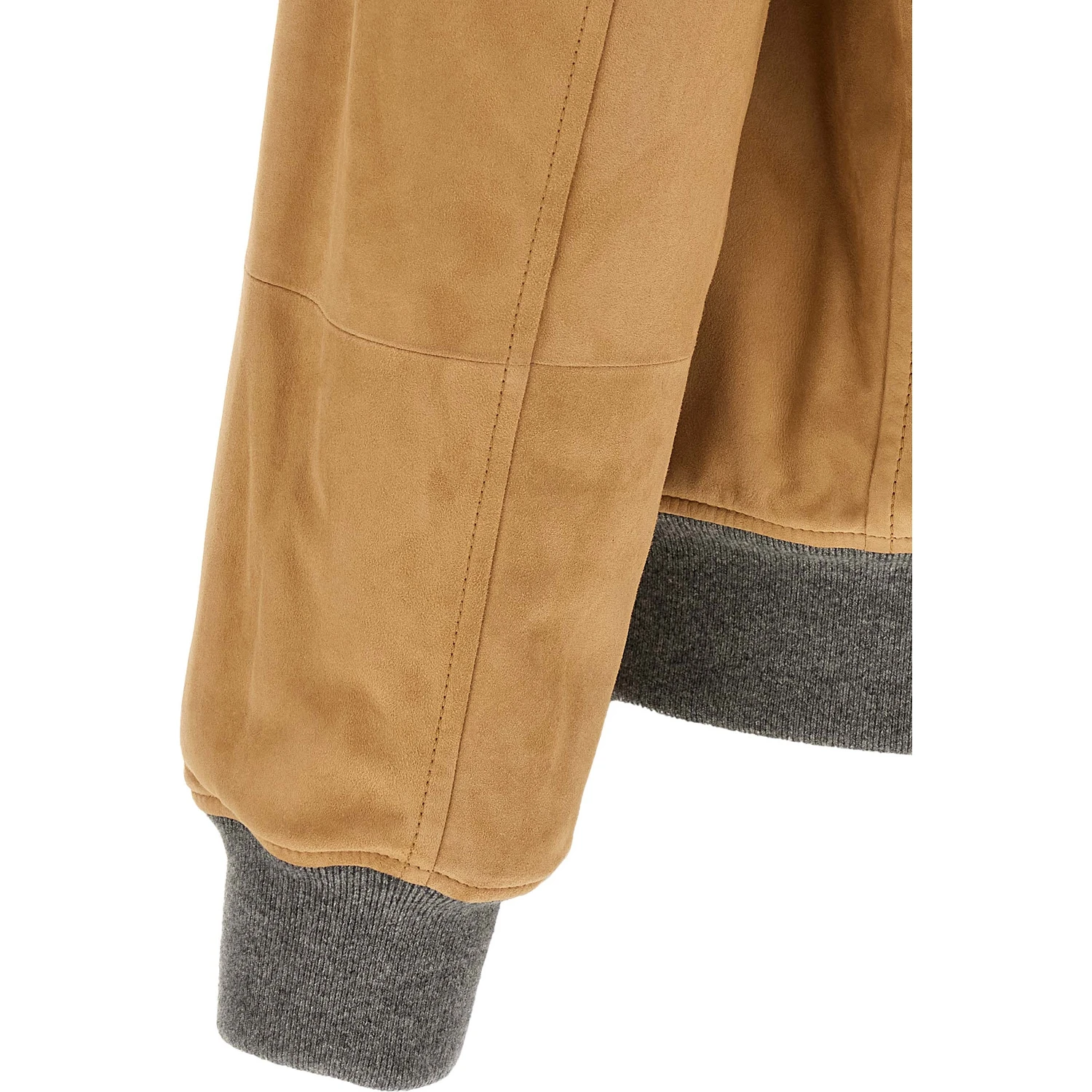 Beige Lamb Leather Leather Jacket
