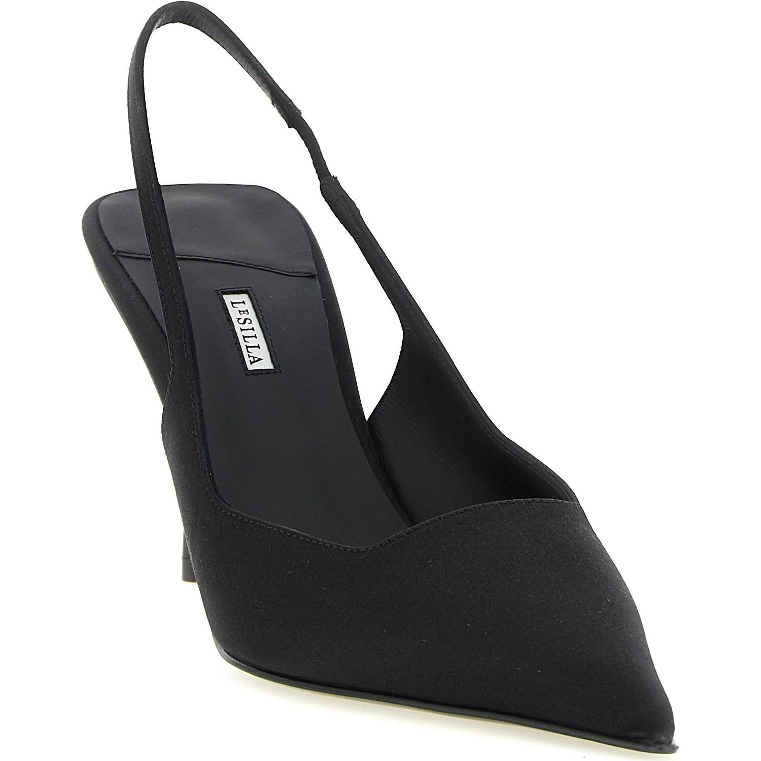 Black Viscose High Heel Pumps