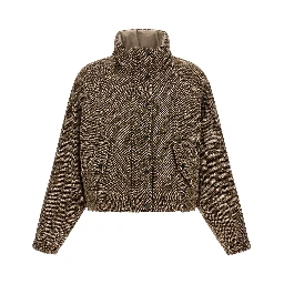 Brown Virgin Wool Full-Length Jacket