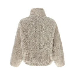 Beige Lamb Leather Full-Length Jacket