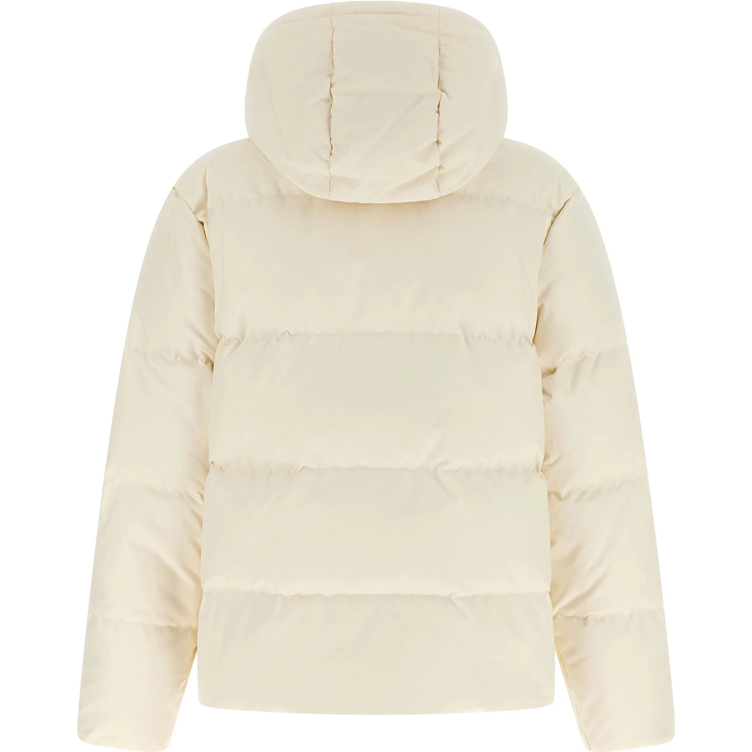 White Polyester Full-Length Jacket