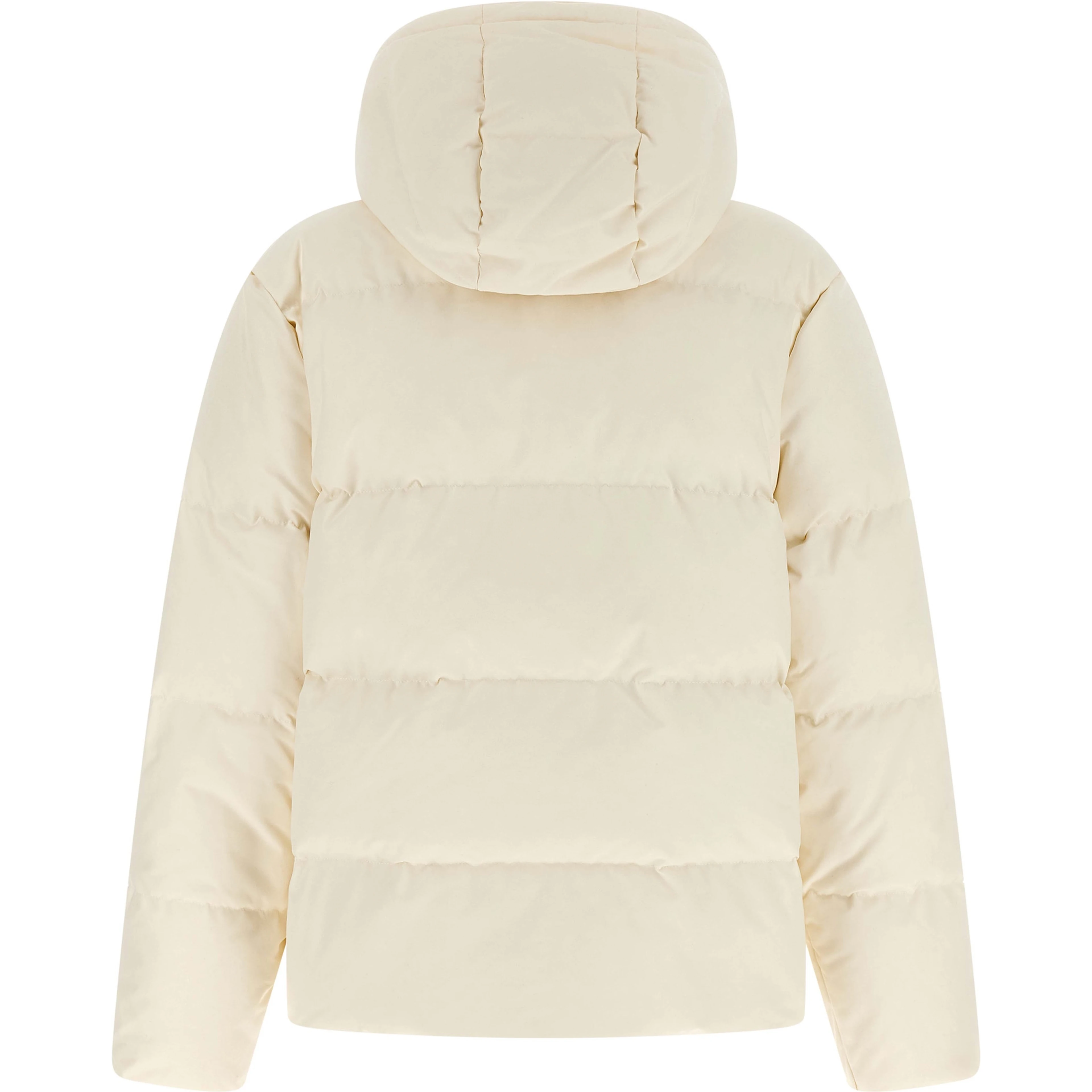 White Polyester Full-Length Jacket