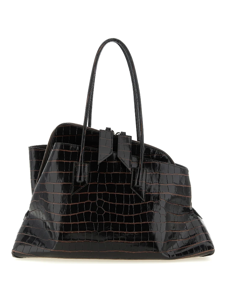 Brown Bovine Leather Shoulder Bag
