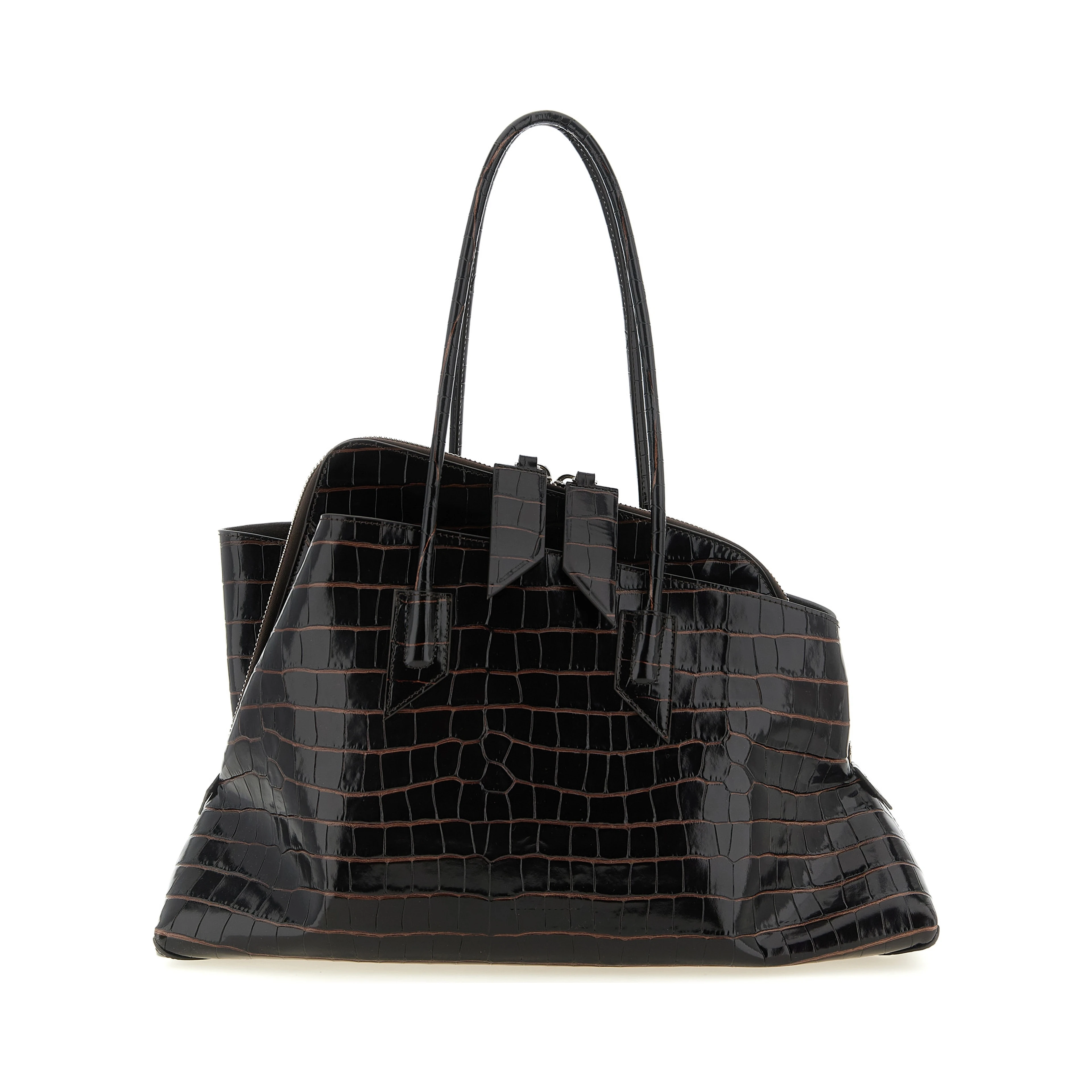 Brown Bovine Leather Shoulder Bag