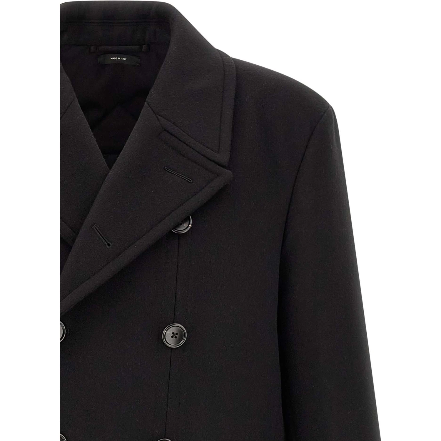 Black Virgin Wool Coat