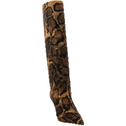 Brown Calfskin Over The Knee