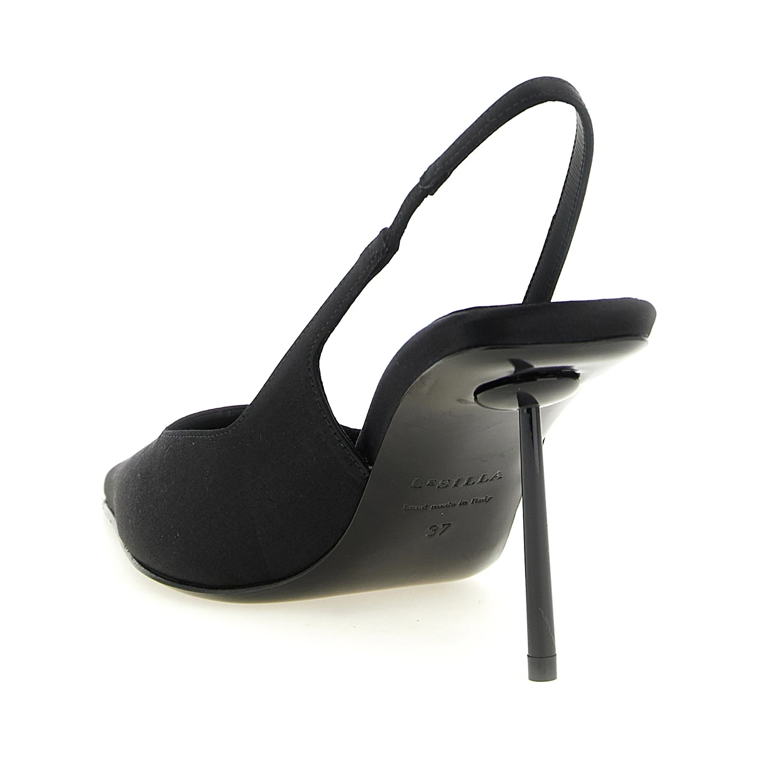 Black Viscose High Heel Pumps
