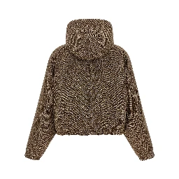 Brown Virgin Wool Full-Length Jacket