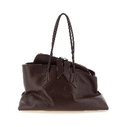 Purple Bovine Leather Shoulder Bag