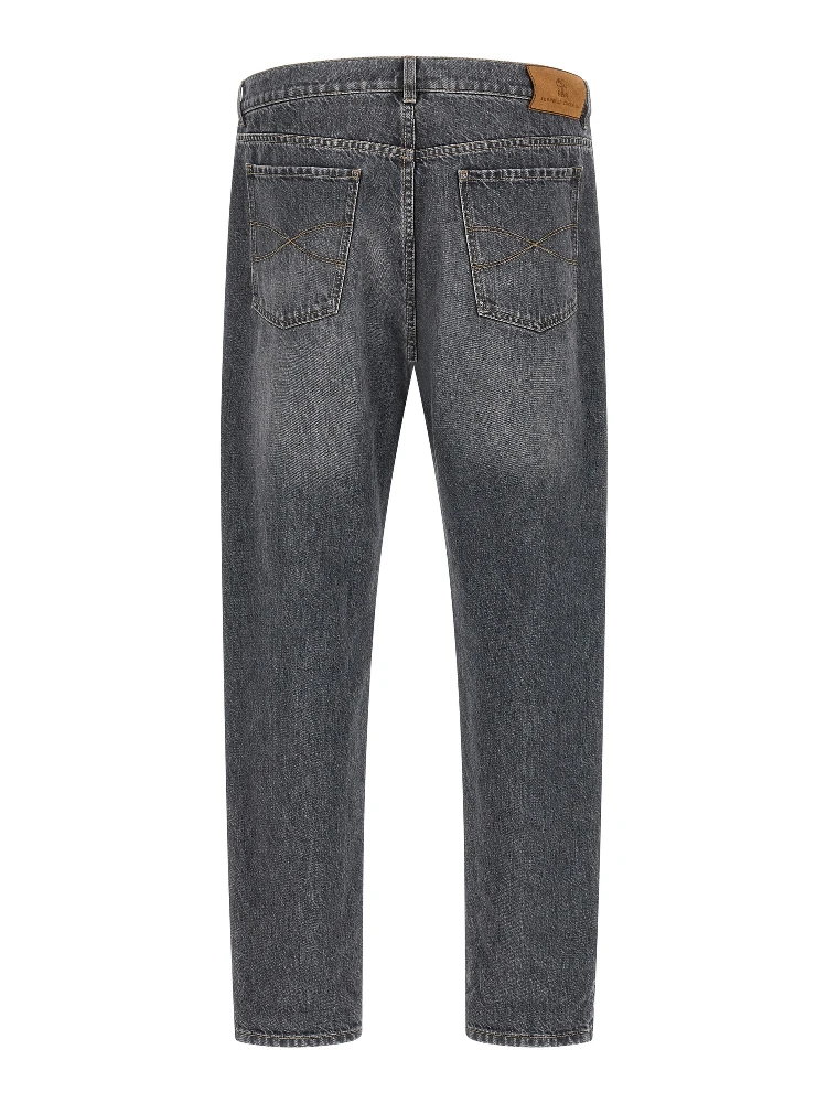 Gray Cotton Straight-Leg Jeans alternative