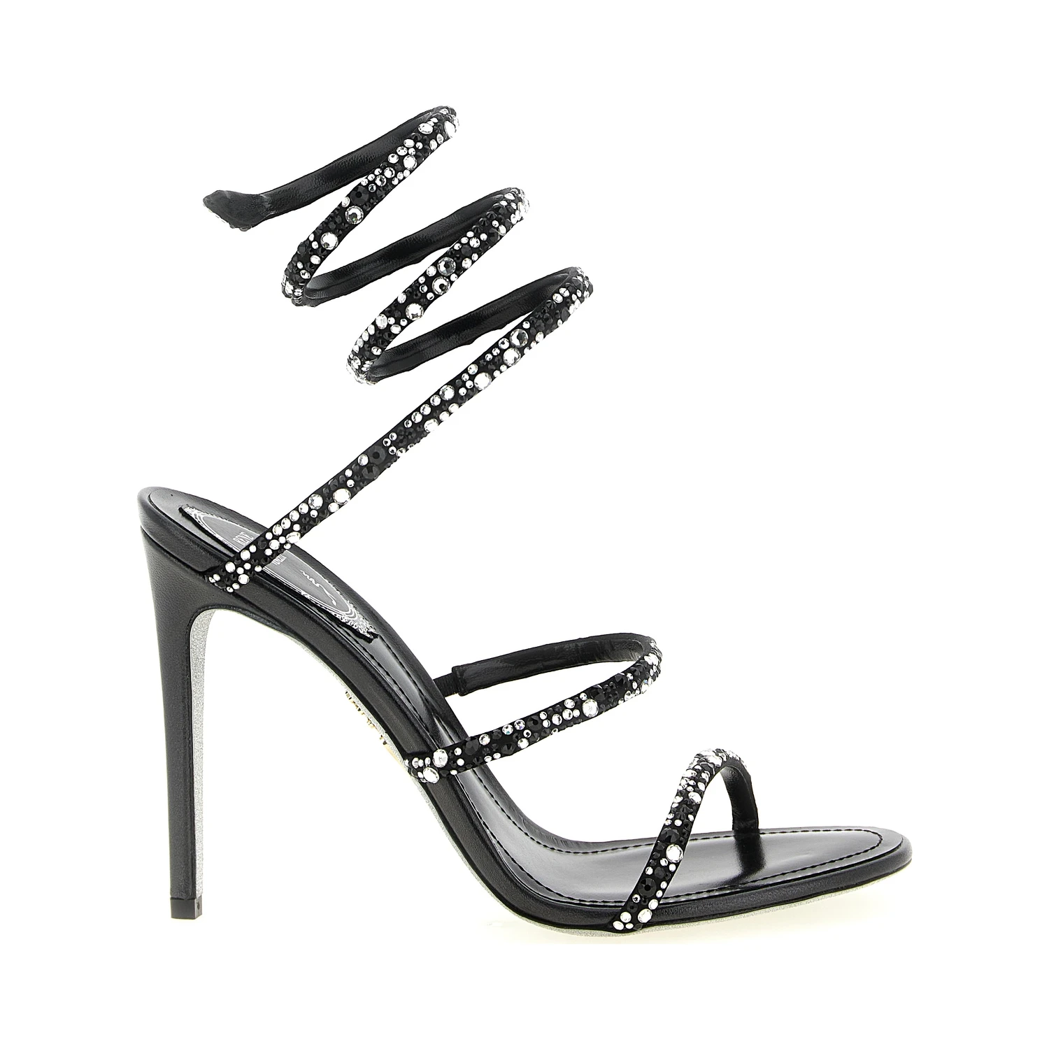 Bicolor Viscose Stiletto Heel Sandals