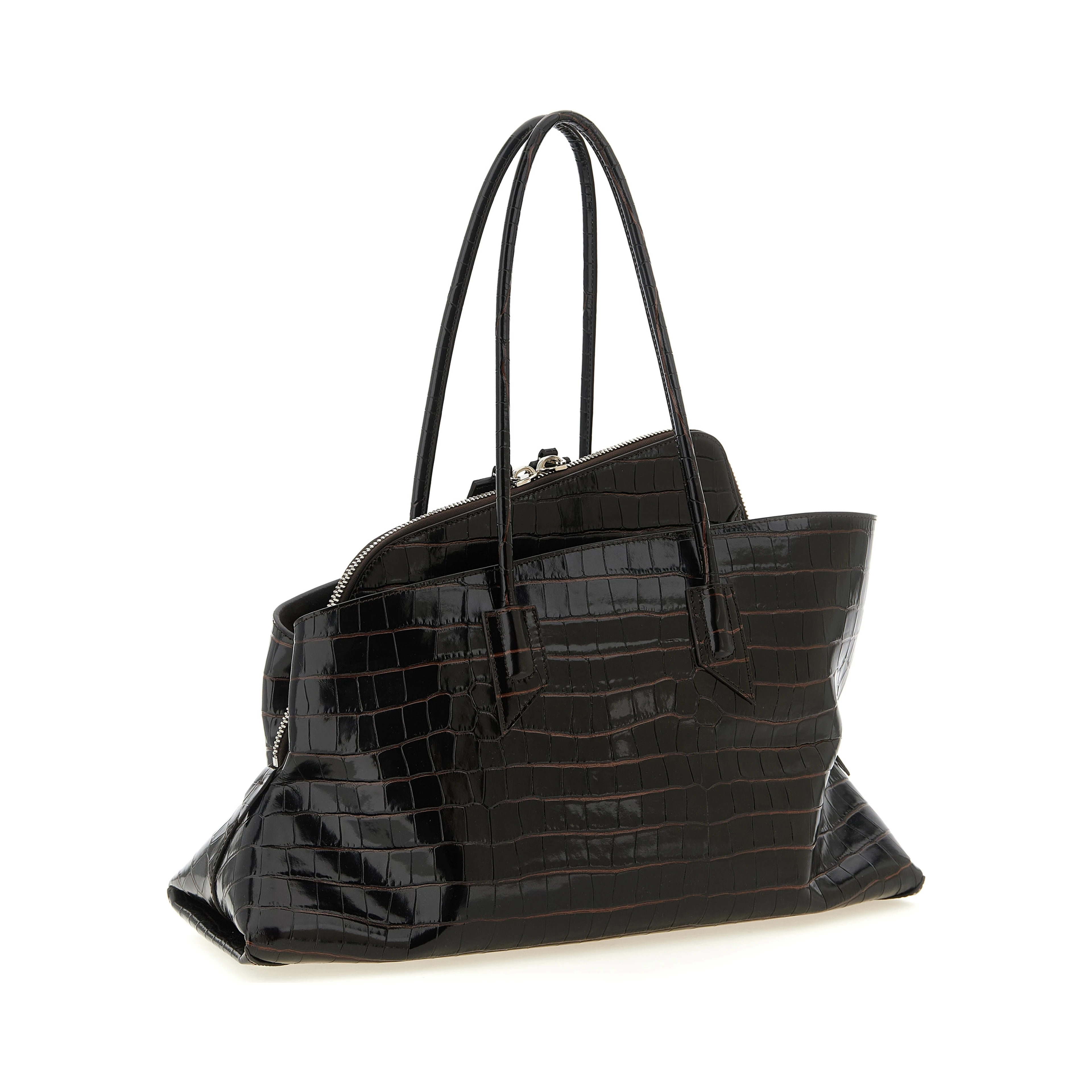 Brown Bovine Leather Shoulder Bag
