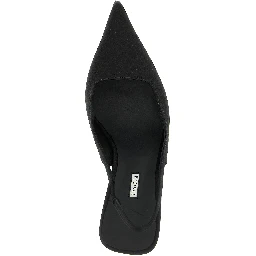 Black Viscose High Heel Pumps