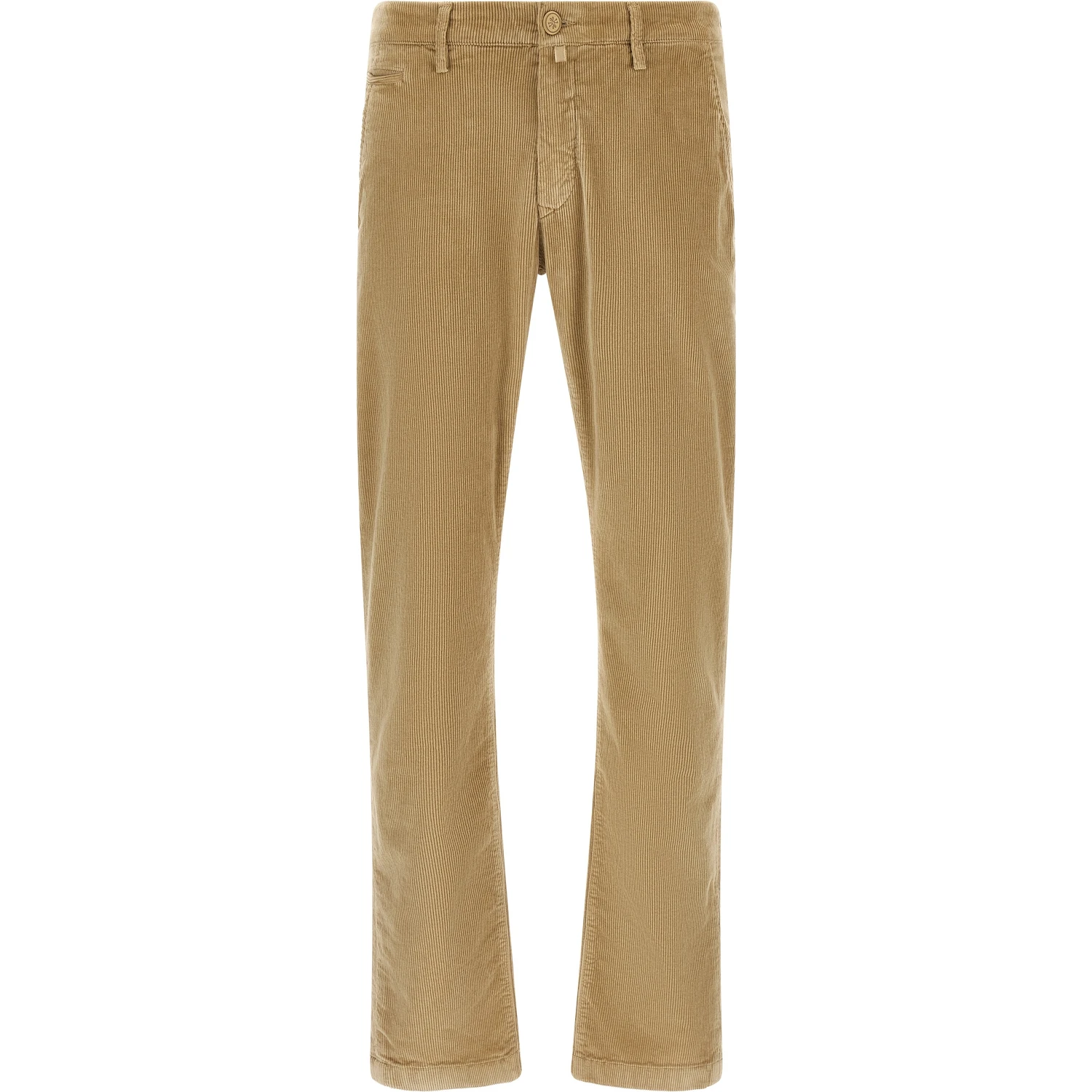 Beige Cotton Chino Pants