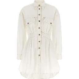 White Cotton Short Dress