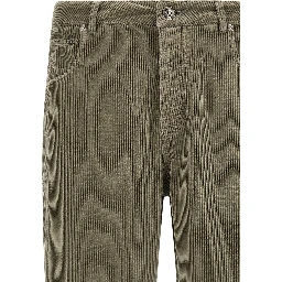 Bicolor Cotton Casual Pants