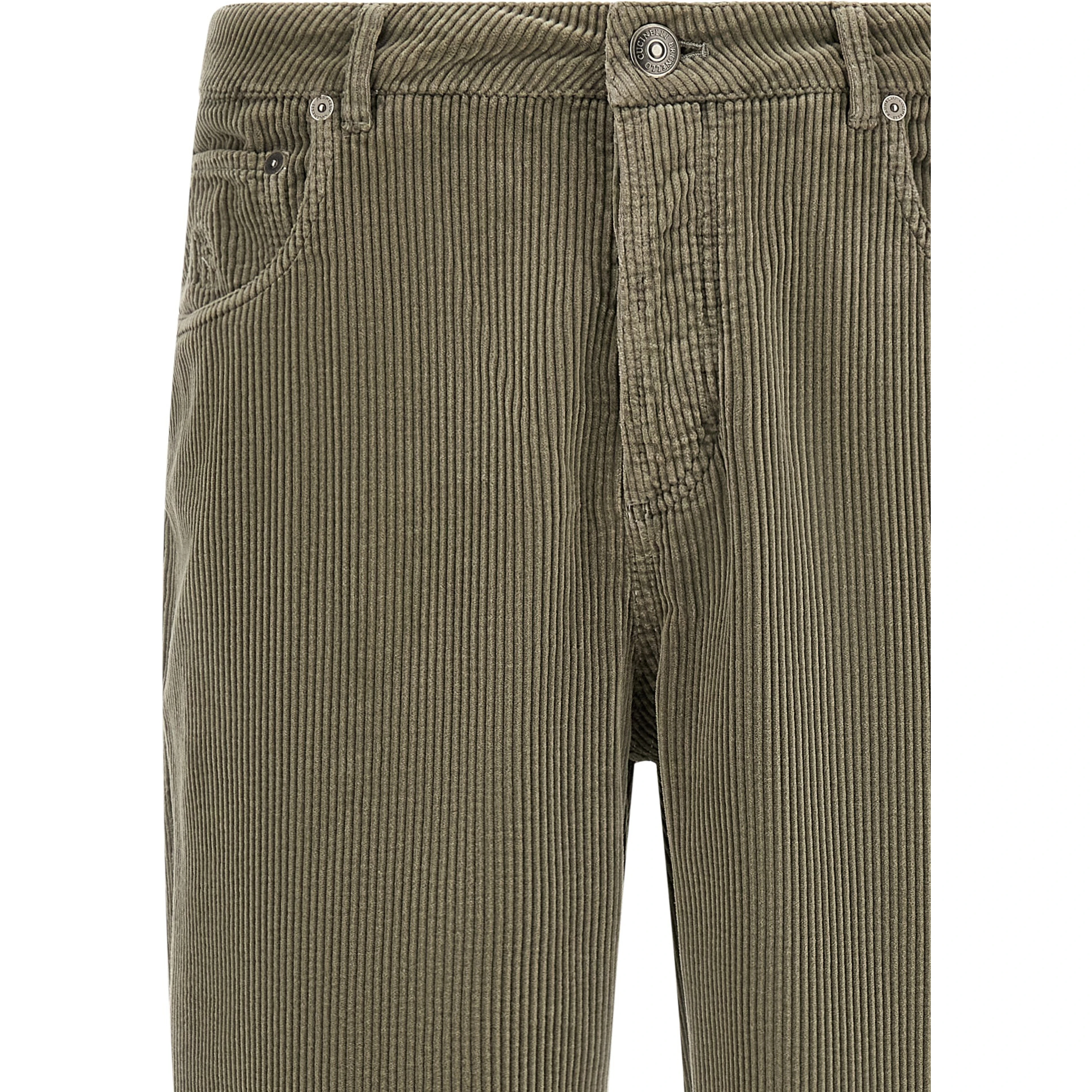 Bicolor Cotton Casual Pants